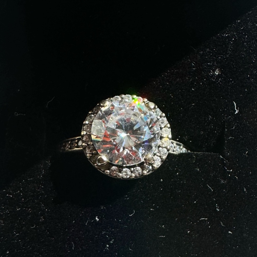 Pandora Round Sparkle Halo Ring